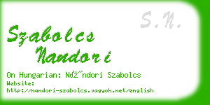 szabolcs nandori business card